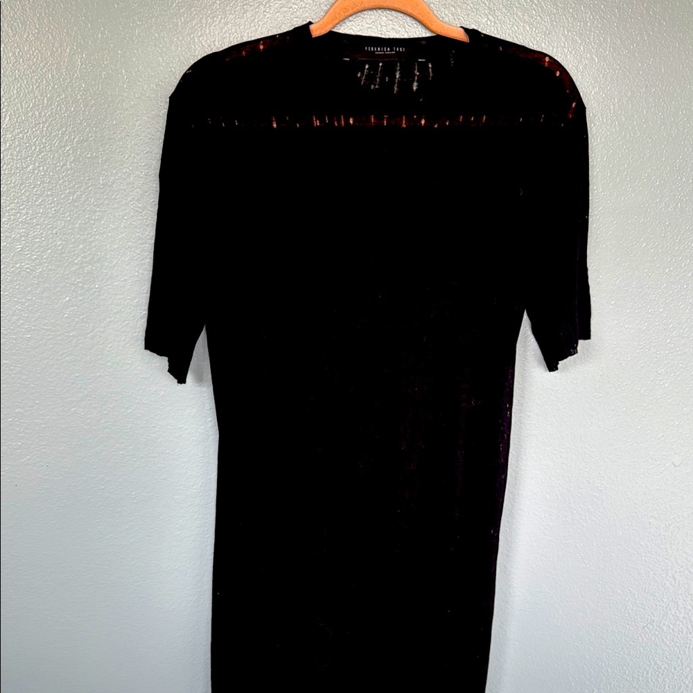 FEDERICA TOSI XL Elegant Black tattered dress
